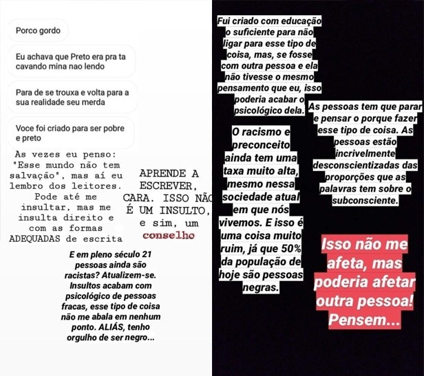 Menino é alvo de racismo em sua página sobre livros no Instagram (Instagram/Reprodução)