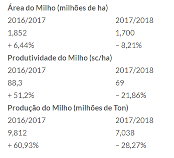 Estiagem derruba produtividade do milho e safra deste ano pode ficar 28% menor Estiagem derruba produtividade do milho e safra deste ano pode ficar 28% menor
