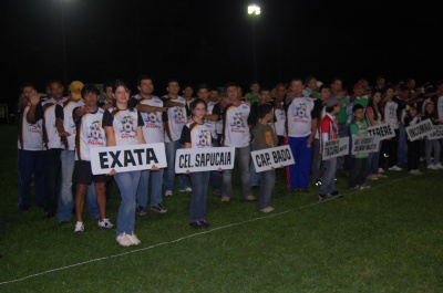 Foto da abertura da Copa Ouro na AABB de Amambai. Durante esta semana tem rodada pelas duas categorias disputadas.