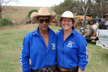 5ª Cavalgada da Fazenda São Geraldo integra e valoriza homem do campo Vicente Francisco e Jaqueline Raymundo.