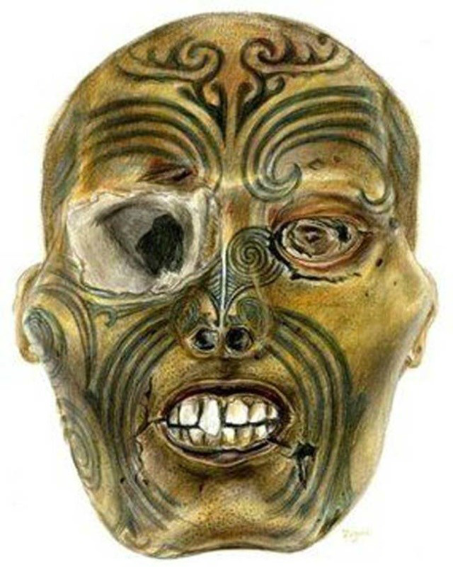 Mokomokai: conheça a história das cabeças preservadas dos Maoris Infelizmente, muitas cabeças foram vendidas pelos nativosFoto: Divulgação