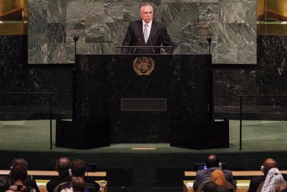 Temer defende maior abertura do Brasil ao mundo em discurso na ONU Nova York - Presidente Michel Temer faz o discurso de abertura da 72ª Assembleia Geral da Organização das Nações Unidas (ONU)