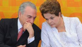 CNI/Ibope: 39% desaprovam governo Temer; 13% aprovam O presidente interino Michel Temer ao lado da presidenta afastada Dilma Rousseff
