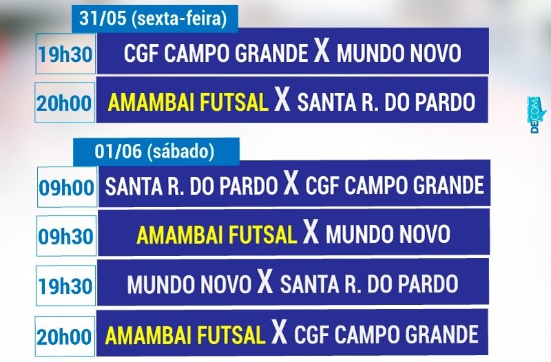 Amambai será sede da segunda fase da Copa Morena de Futsal Amambai será sede da segunda fase da Copa Morena de Futsal