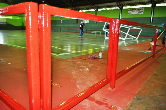 Ginásio de Esportes de Aral Moreira recebe melhorias para Copa Morena Ginásio de Esportes de Aral Moreira recebe melhorias para Copa Morena