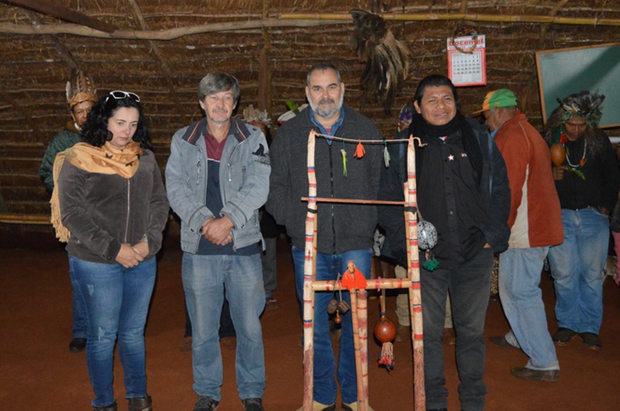 E/D: Terezinha Amaducci, esposa do pré-candidato a Governador; Dilceu Braun, presidente do Partido dos Trabalhadores em Amambai; Humberto Amaducci, pré-candidato a Governador; Daniel, pré-candidato a Deputado Estadual de Mato Grosso do Sul.