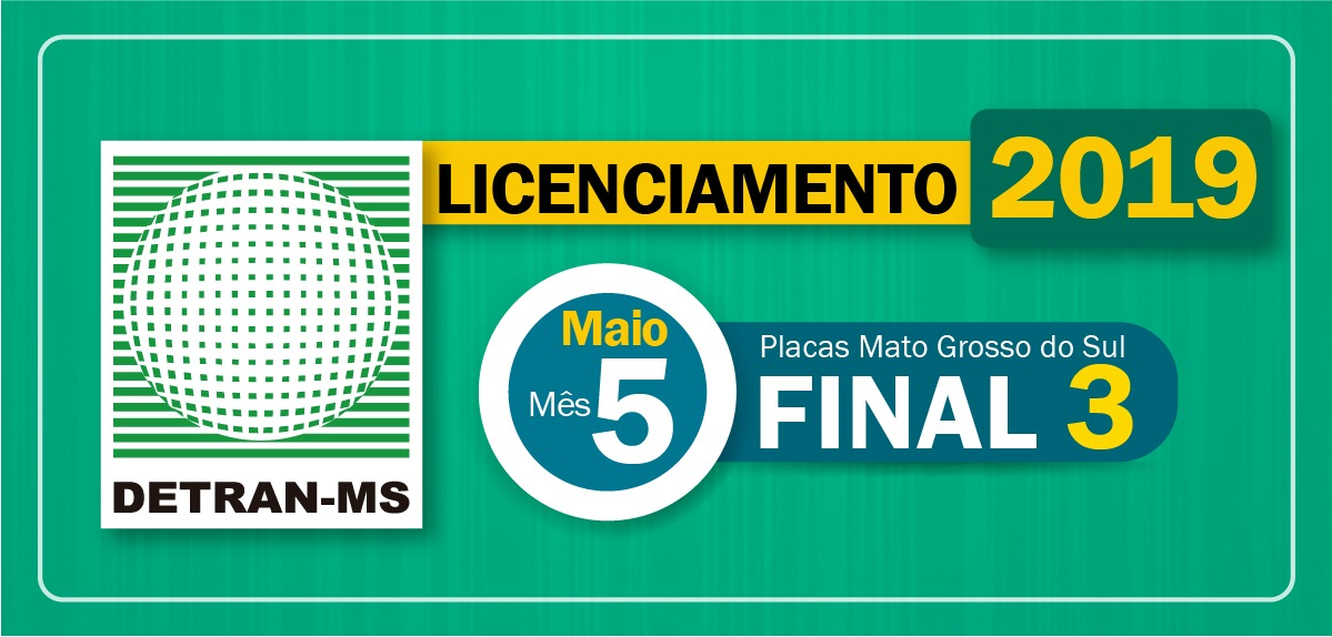 Prazo para pagar licenciamento de veículos com placas final 3 termina dia (31) Prazo para pagar licenciamento de veículos com placas final 3 termina dia (31)
