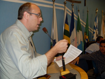 Presidente da Acia participa de Audiência Pública Rodrigo Selhorst, presidente da ACIA.
