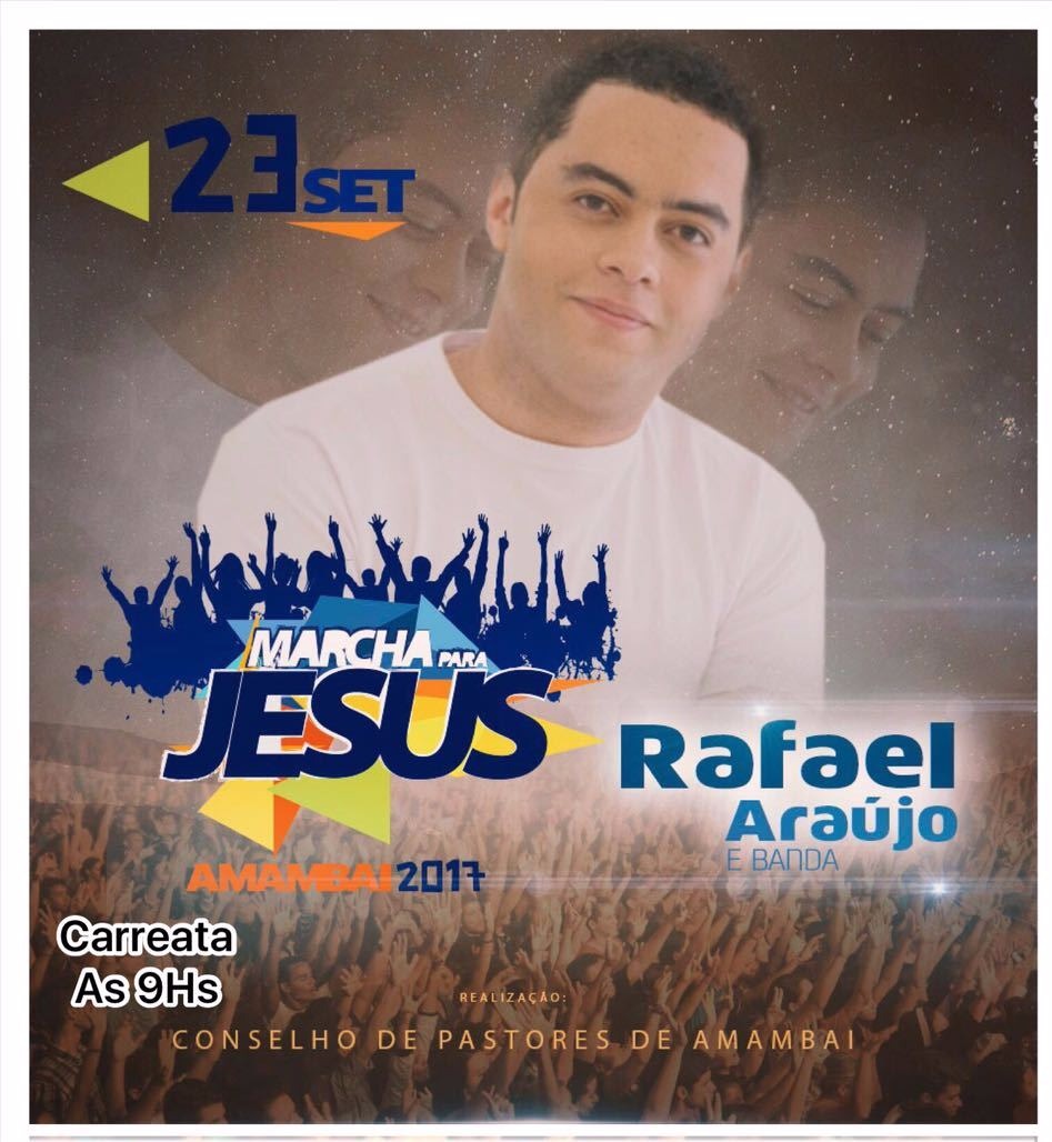19ª Marcha pra Jesus acontece neste final de semana em Amambai A concentração acontece a partir das 17h no terminal rodoviário / Foto: Divulgação