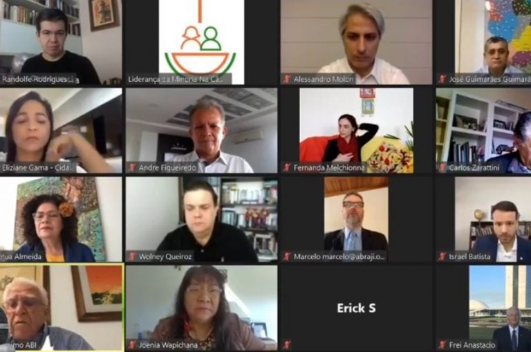 Parlamentares e jornalistas defendem liberdade de imprensa e democracia Deputados e senadores participaram por teleconferência / Foto: Reprodução / Senado Federal