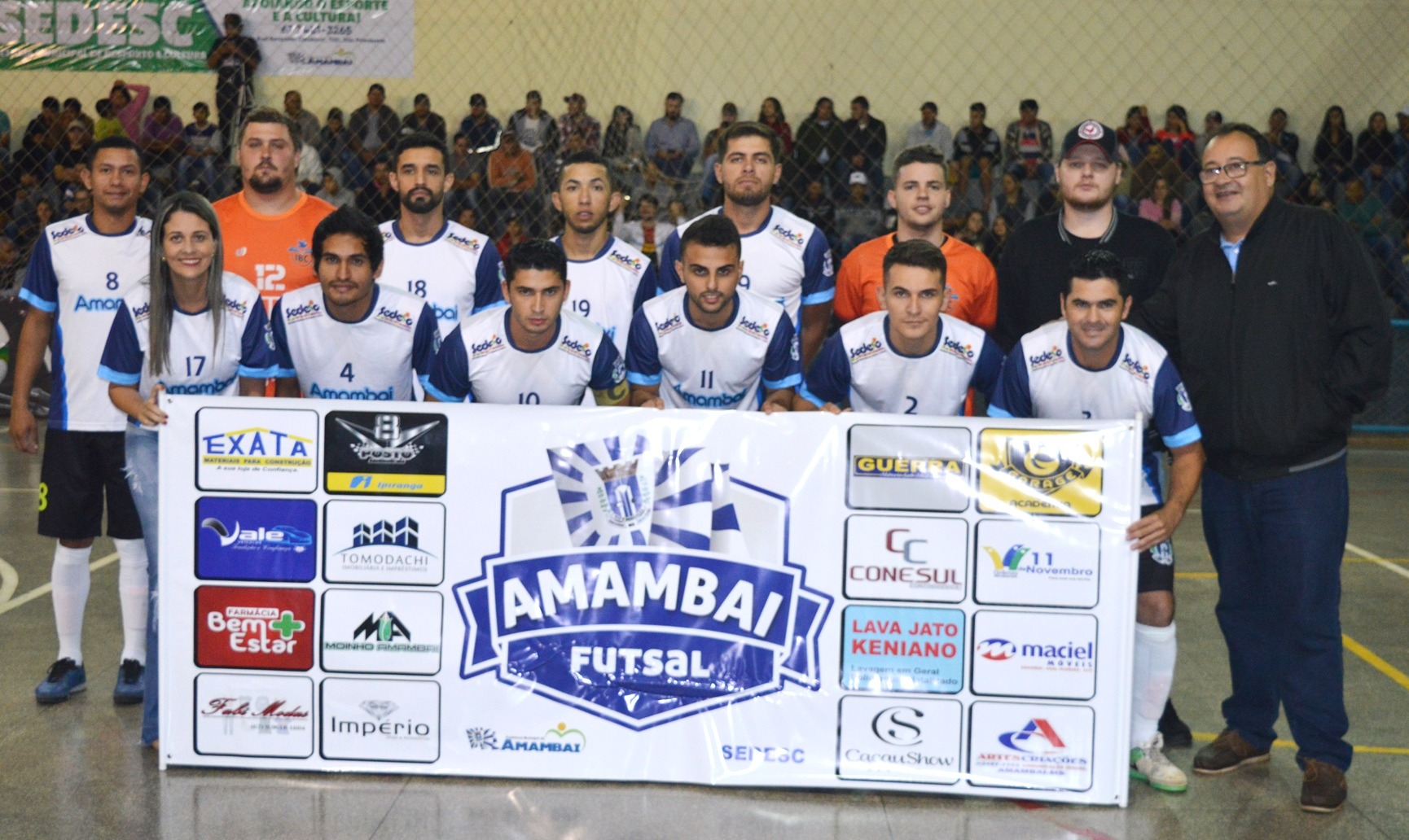 Amambai Futsal perde e está fora da Copa Morena 2019 O jogo aconteceu no Ginásio Municipal Flávio Derzi / Foto: Moreira Produções