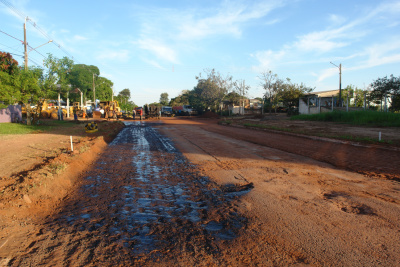 A rua da República está recebendo obras de galeria de água pluvial e de recapeamentoFoto: Moreira Produções