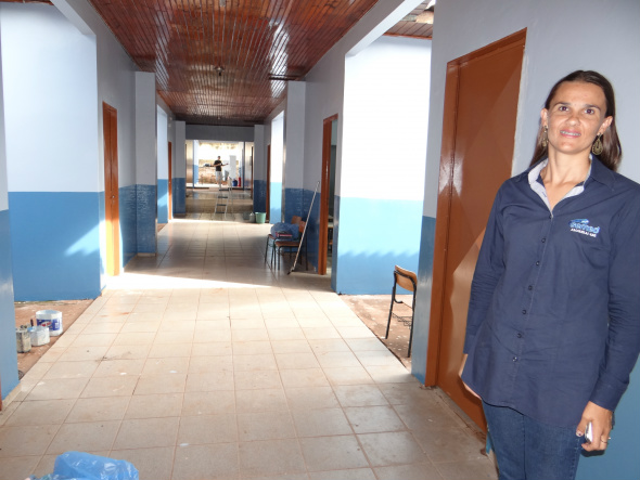 Obras de adequação, ampliação, reforma e de revitalização estão sendo executadas na EM Julio Manvailer / Foto: Moreira Produções