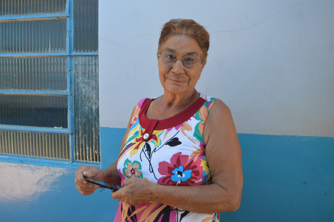 Derli Lima foi até a feira para fazer o teste de visão / Foto: Moreira Produções