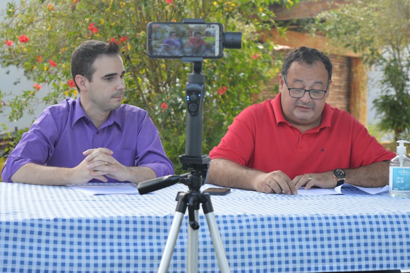 Anúncio das medidas foi realizado pelo prefeito de Amambai, Dr. Bandeira, durante coletiva de impressa / Foto: Moreira Produções