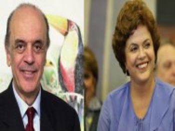 Candidatos a presidencia da república José Serra (PSDB e Dilma Rousseff (PT). 