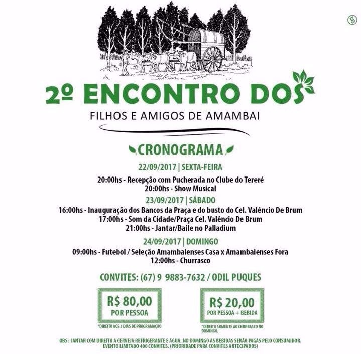 Recolocação dos bancos na praça é fruto do 1º Encontro dos amambaienses, em 2016 Recolocação dos bancos na praça é fruto do 1º Encontro dos amambaienses, em 2016