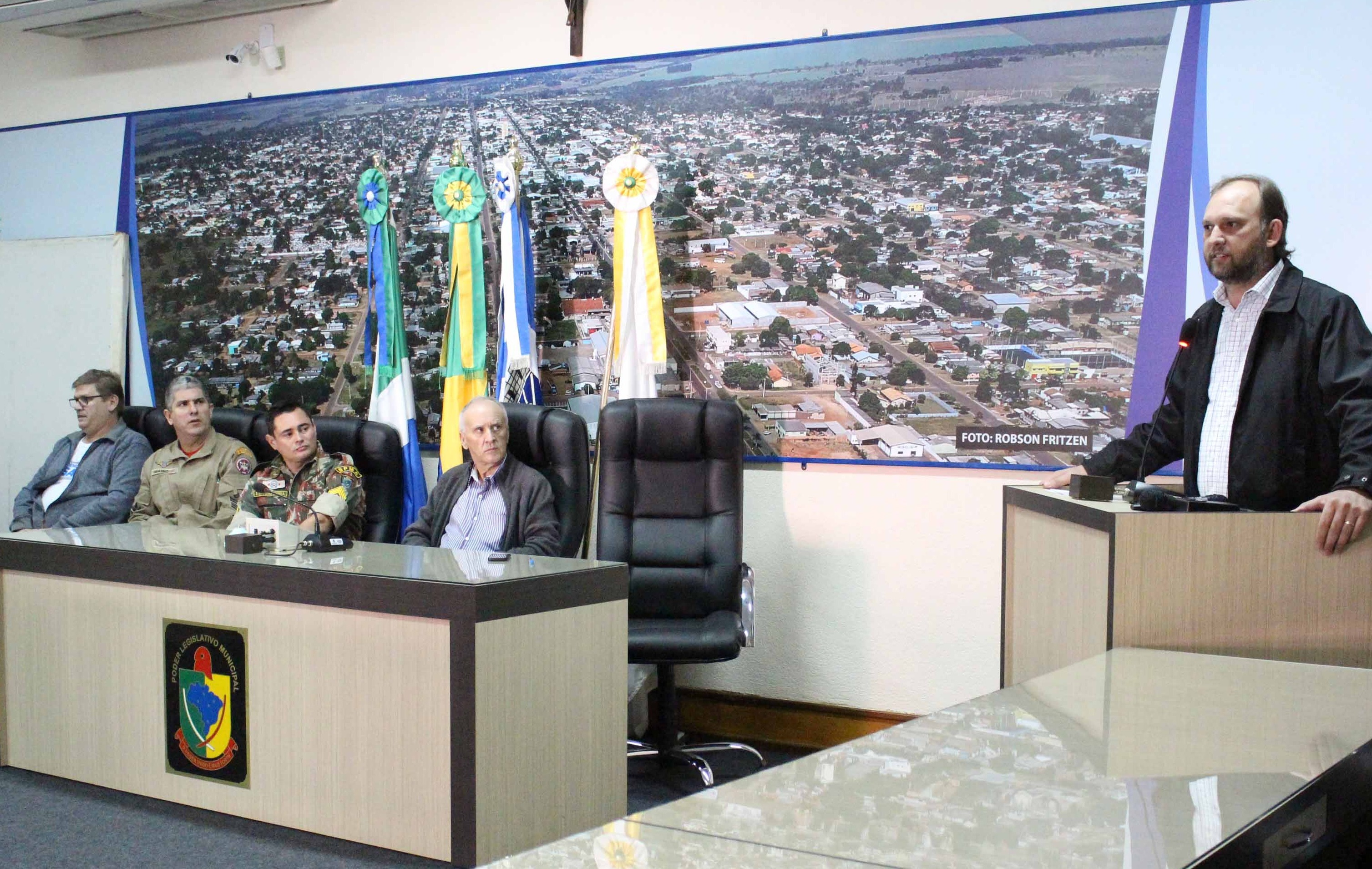 Prefeitura realiza cerimônia de abertura da Semana Nacional do Meio Ambiente Secretário Municipal de Meio Ambiente, Luciney Bampi, durante solenidade de abertura da semana / Fotos: Decom