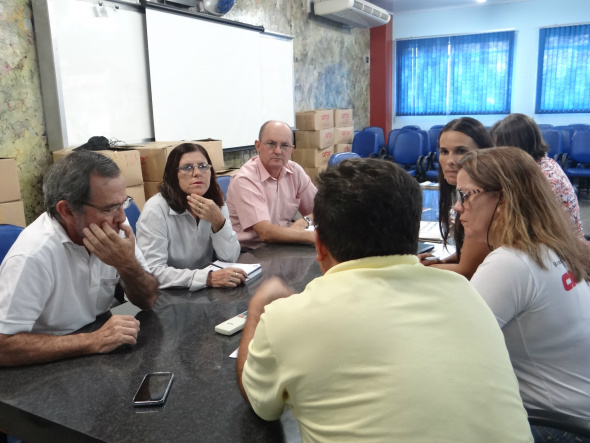 Comissão, formada por representantes do Simted e da Semed, manteve reunião de trabalho / Foto: Assessoria 