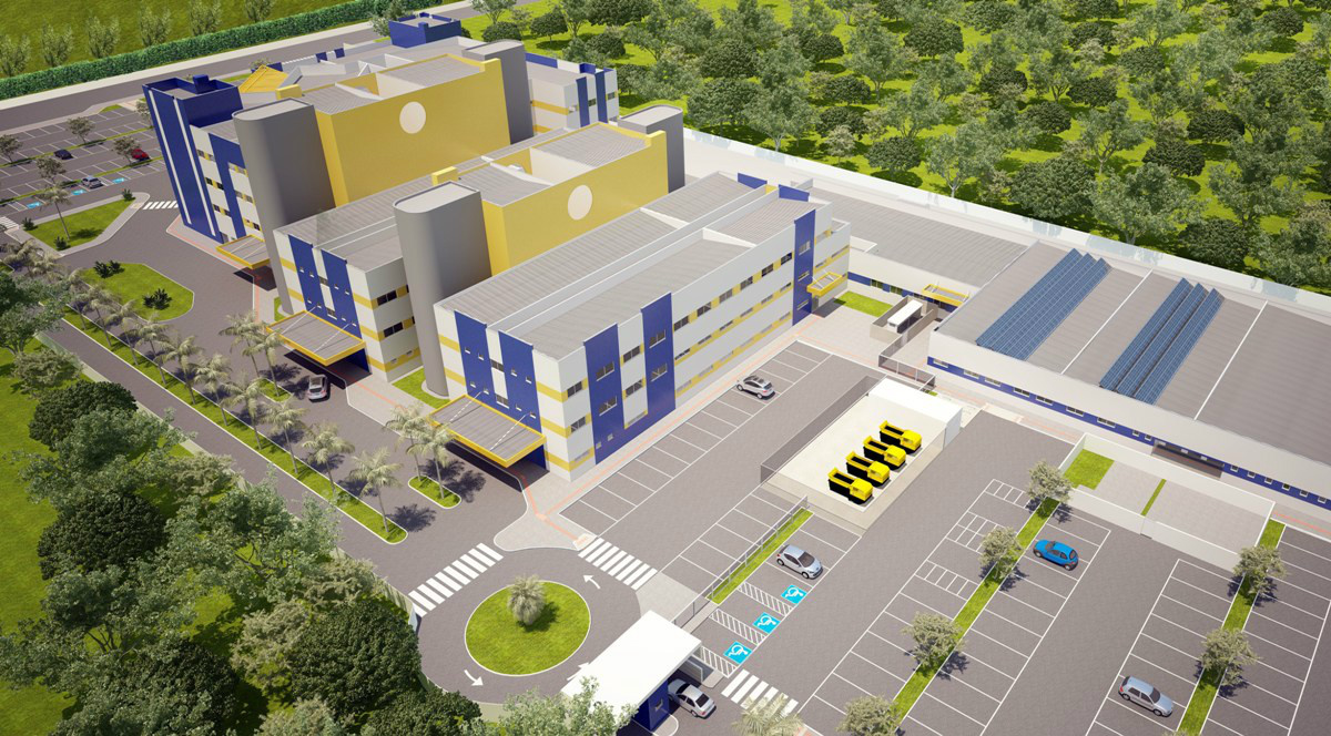 Azambuja autoriza início imediato das obras do HR de Três Lagoas nesta quarta Hospital Regional de Três Lagoas terá 138 leitos distribuídos em três andaresFoto: Ilustração