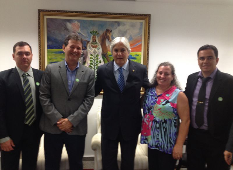 Luciano Sutil, Rui Fachini (Famasul), Senador Delcídio do Amaral, Maria Casa Grande e o Presidente SRA, Diogo Peixoto participam de Audiência Pública em Brasília.
