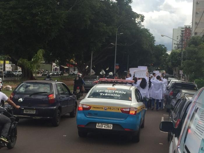 Protesto na Avenida Afonso Pena