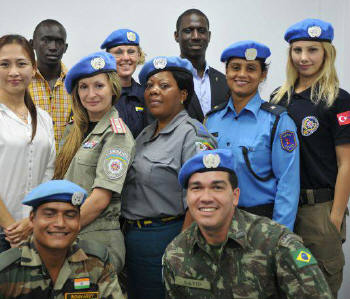 Boinas-azuis da ONU. Foto: Unmiss