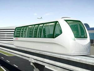 Modelo de trem do Aeromóvel, que começa a sair do papel (crédito: Divulgação) 