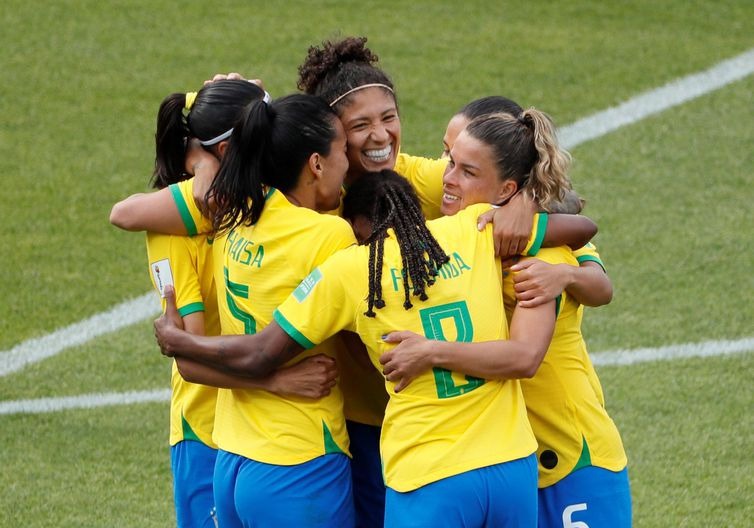 Com show de Cristiane, o Brasil derrota a Jamaica por 3 a 0 Copa do Mundo Feminina 2019: Segundo gol de Cristiane do Brasil contra a Jamaica - Reuters/Emmanuel Foudrot/Direitos reservados