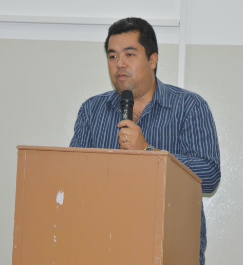 O vereador Humberto Hassegawa esteve, na oportunidade representando o presidente do Legislativo Municipal / Foto: Moreira Produções