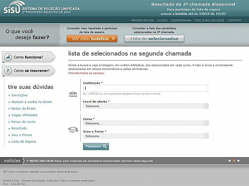 Prazo de inscrição no Sisu termina hoje