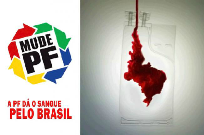 Servidores da PF fazem doação de sangue em protesto nacional