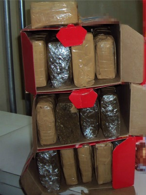Droga foi dividida em 31 tabletes(Foto: Divulgação/PMR)