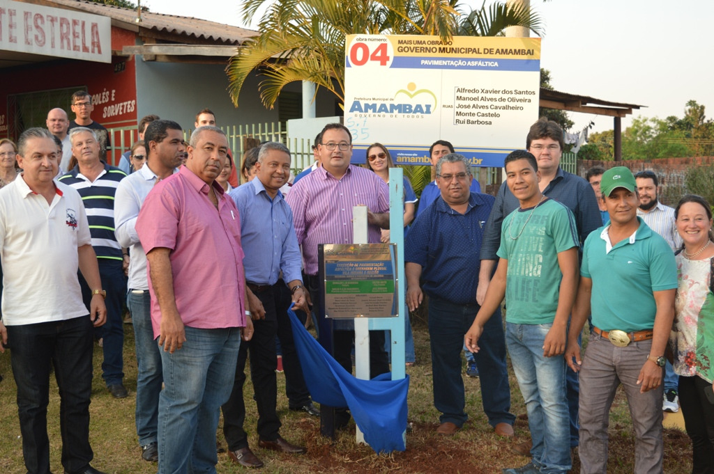 Prefeitura de Amambai inaugura asfalto que beneficia quatro vilas da cidade As obras foram inauguradas na tarde dessa terça-feira (26)Foto: Moreira Produções