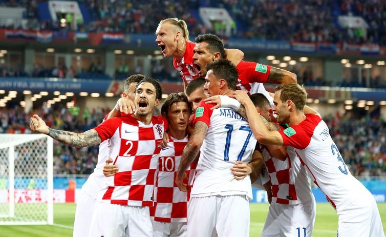 Copa 2018: Croácia e Nigéria. Comemoração do segundo gol da Croácia. - Fabrizio Bensch/Reuters