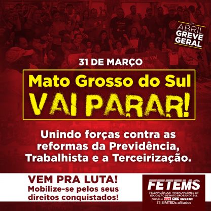 Sobre a mobilização de sexta-feira (31) Foto: Divulgação