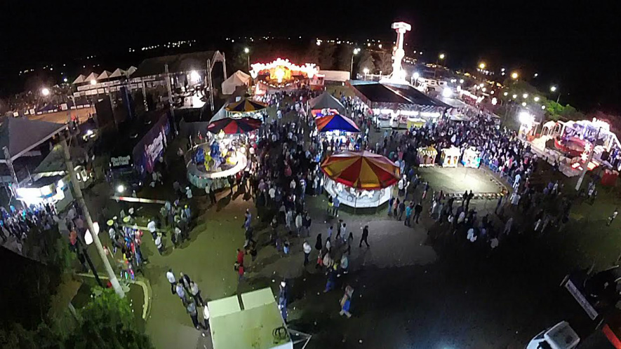 Time Lapse e drones registraram movimentos da 26ª Expobai Foto Drone: Uma das imagens captadas pelo quadricoptero, conhecido como drone.