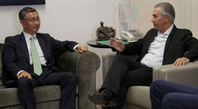 Azambuja discute com embaixador da Coreia potencial de MS para investimentos Foto: Divulgação