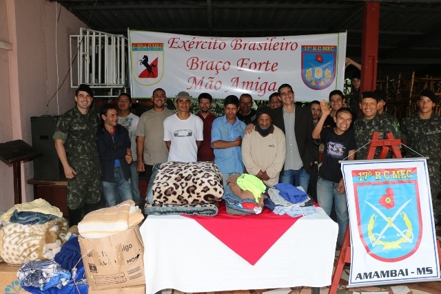 17º RC Mec realiza campanha do agasalho nesta quarta e quinta-feira A campanha já é tradicional no município e recebe cerca de 2000 itens / Foto: Divulgação