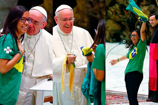 Pelé ou Maradona? Papa Francisco perguntou à brasileira Ana Carolina: Maradona ou Pelé? / Foto: Reprodução Internet