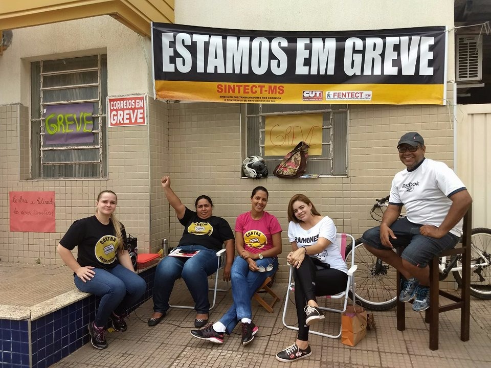Trabalhadores dos Correios continuam a greve em MS Foto: Divulgação