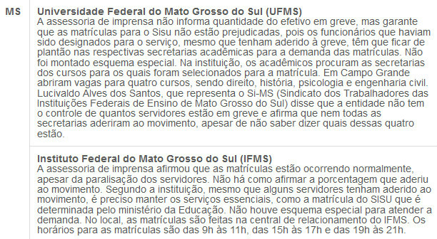 Federais em greve improvisam para garantir matrículas do Sisu
