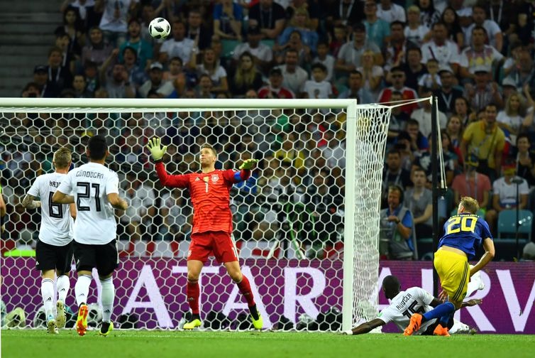 Alemanha vira no último lance e continua viva na Copa do Mundo Copa 2018, Alemanha e Suécia, Gol Suécia REUTERS/Dylan Martinez - Dylan Martinez/Reuters