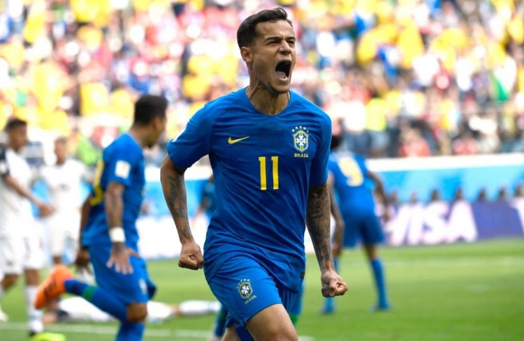 Vitória ou empate garantem o Brasil nas oitavas da Copa Felipe Coutinho, camisa 11 da Seleção