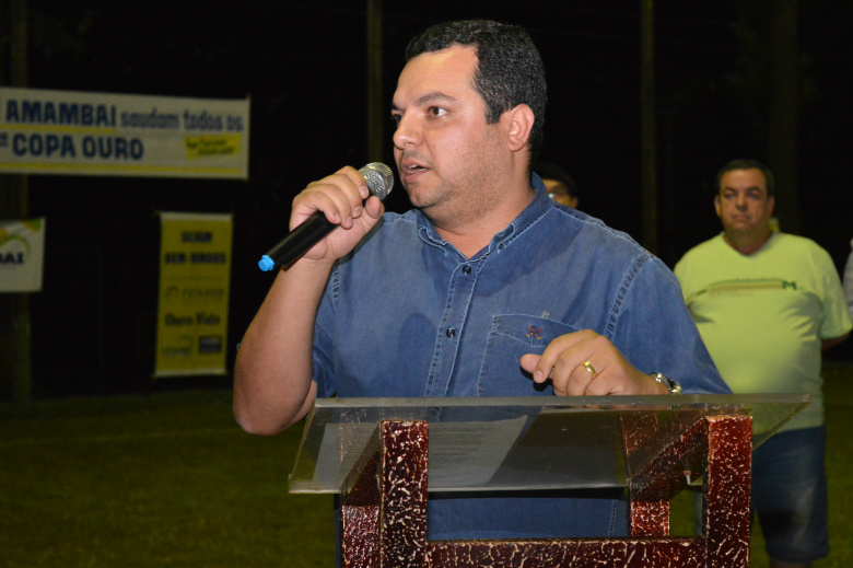 18ª Copa Ouro teve início em Amambai Presidente da Aabb, João Paulo Vilamaior / Foto: Moreira Produções