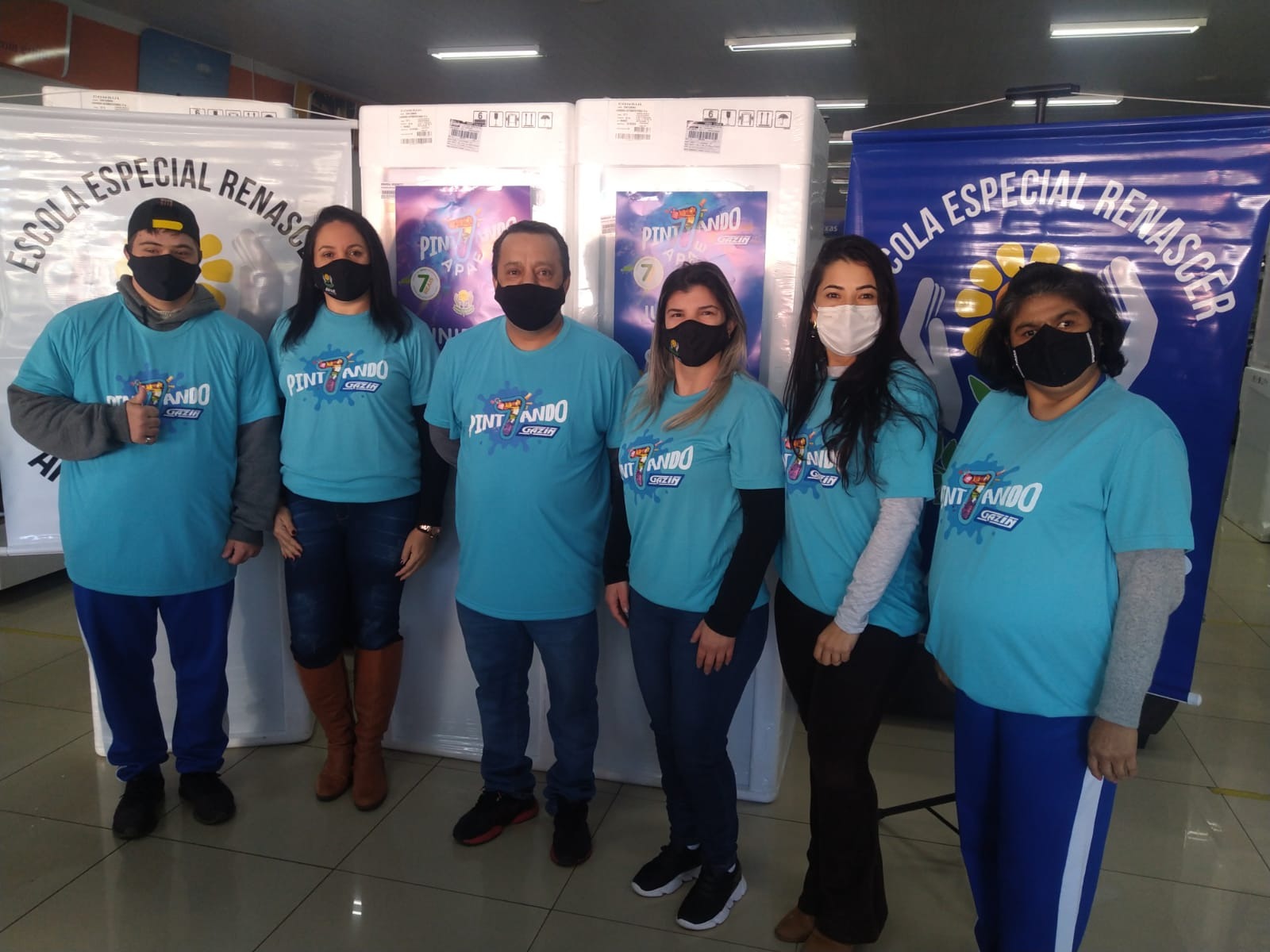 Gazim deu início à campanha Pintando o 7 na manhã desta quinta-feira (1º) / Foto: Amambai Notícias