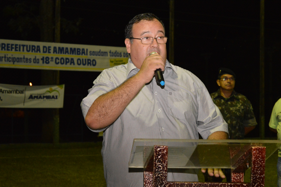 18ª Copa Ouro teve início em Amambai Prefeito de Amambai, Dr. Bandeira / Foto: Moreira Produções