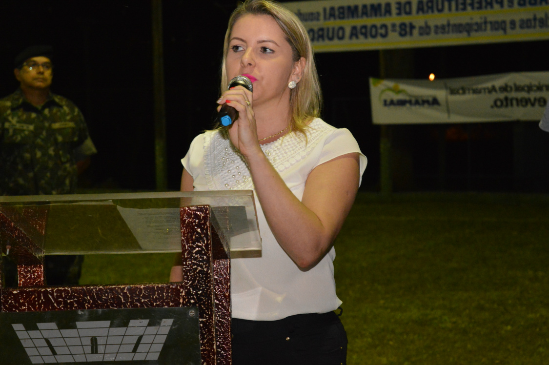 18ª Copa Ouro teve início em Amambai Vereadora Janete Córdoba / Foto: Moreira Produções