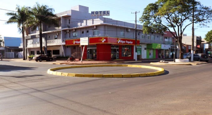Detrat instala rotatórias móveis para adequar Amambai ao Plano de Mobilidade Foto: Divulgação