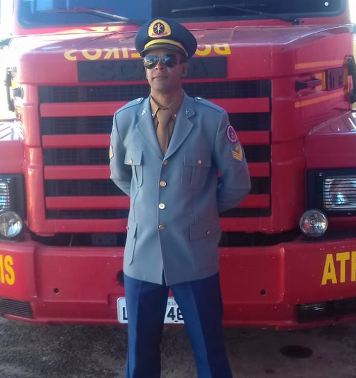 3º Sargento Agrinaldo é bombeiro há 16 anos / Foto: Arquivo Pessoal